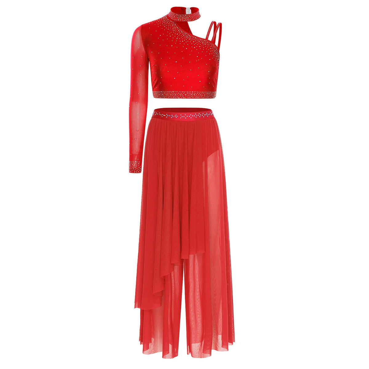 Women Figure Skating Modern Dance Costume Lyrical Dancewear