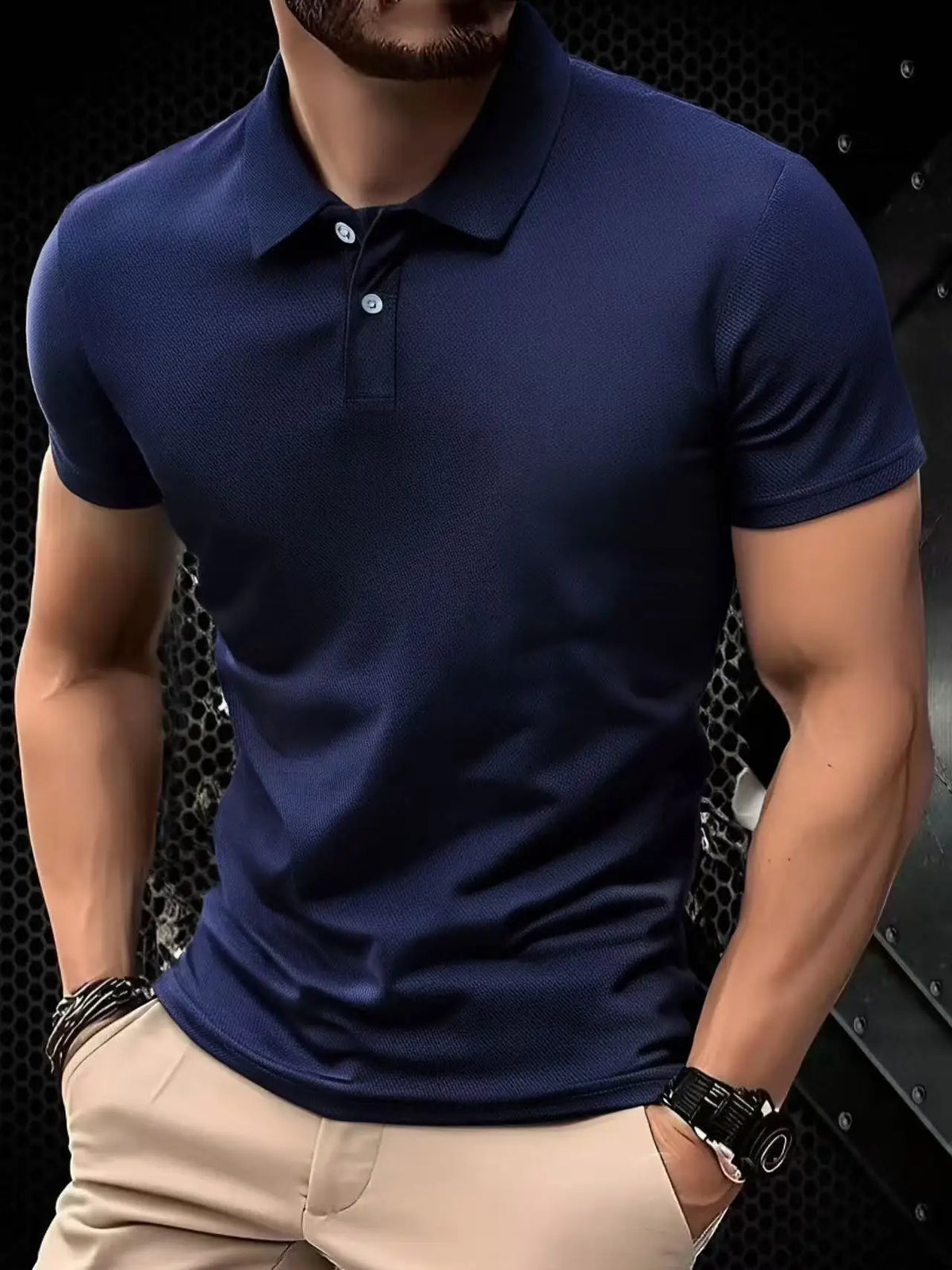 2026 Solid color polo shirt ultra-light men's quick-drying breathable