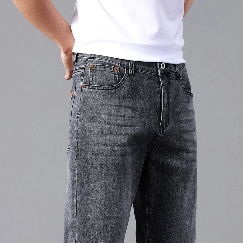 New Jeans for Men in Spring and Summer 2025 Cotton Elastic