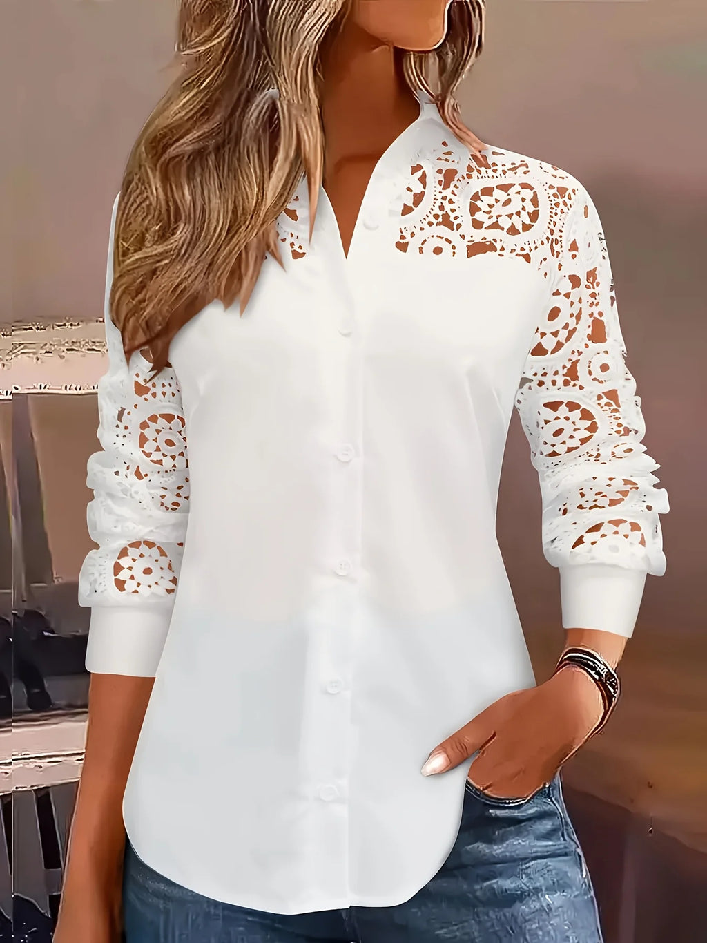 Temperament Loose Woman Shirt Fashion Casual Blouse Elegant long