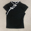 Women's Beige Chinese Style Cheongsam Blouse Vintage Mandarin Collar
