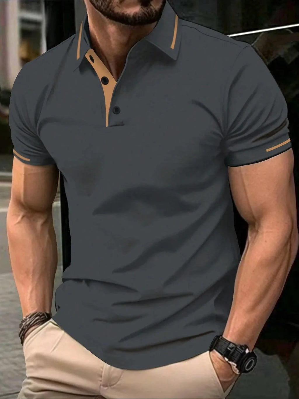 2026 Summer Men's Polo Shirt - 3D Printed Design Breathable