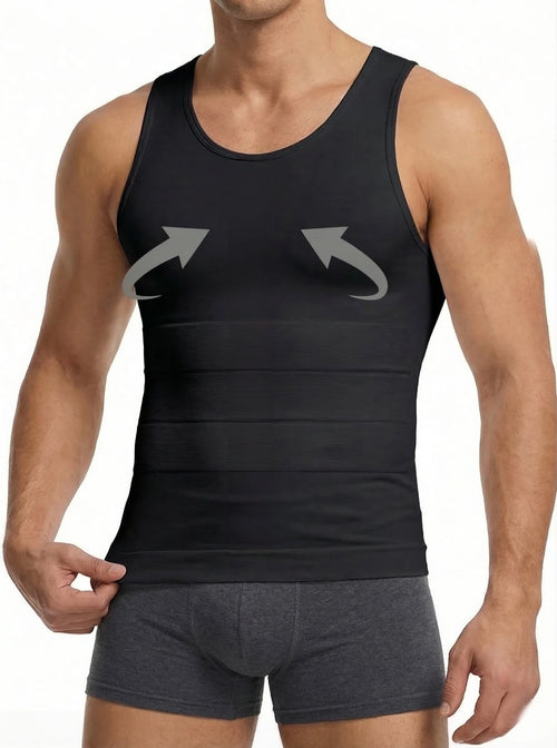 Men's Compression Tank Top,Tummy Control Body Shaper, Slimming Vest