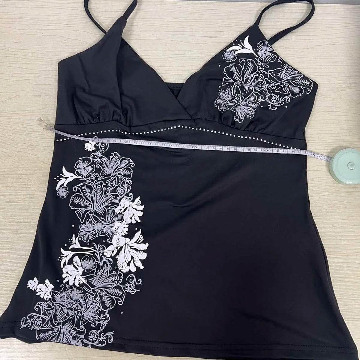 Y2K Vintage Black Suspender Tops Women Harajuku Flower Graphic Print