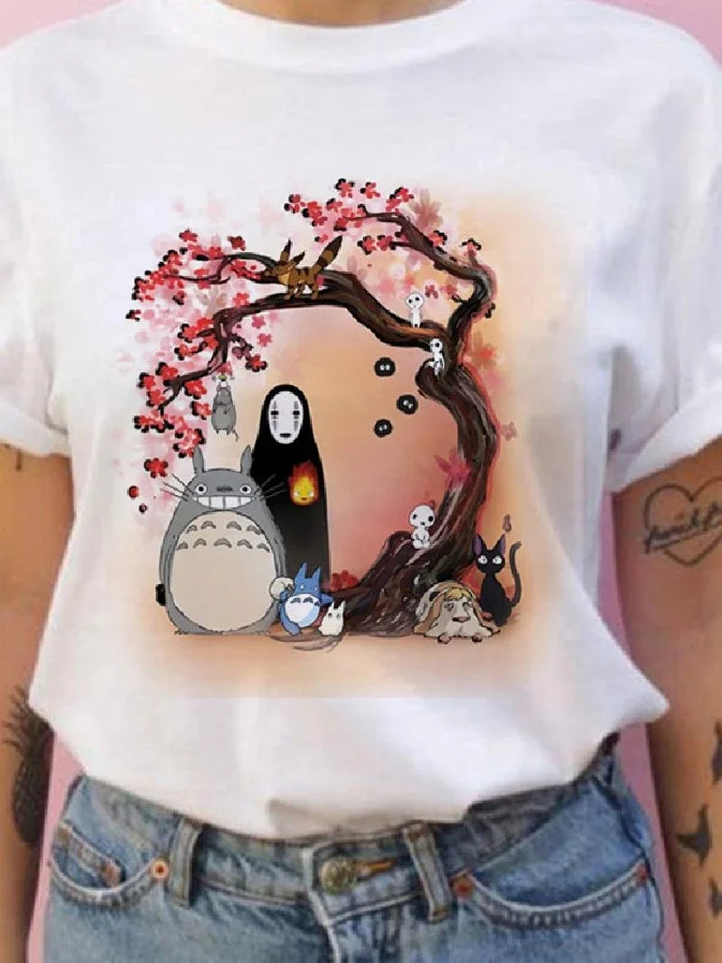 Summer men and women short-sleeved Studio Ghibli Totoro T-shirt