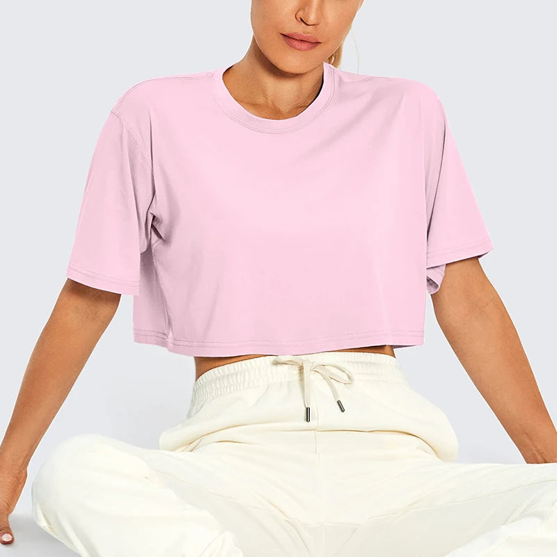 Harajuku Shirt Funny Y2K Women's Crop Tops Casual Female White Crop