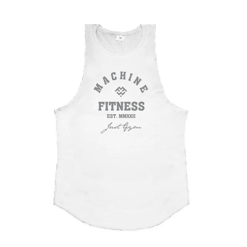 MACHINE FITNESS JUST GYM Bodybuilding Tank Top Mens Workout Vest