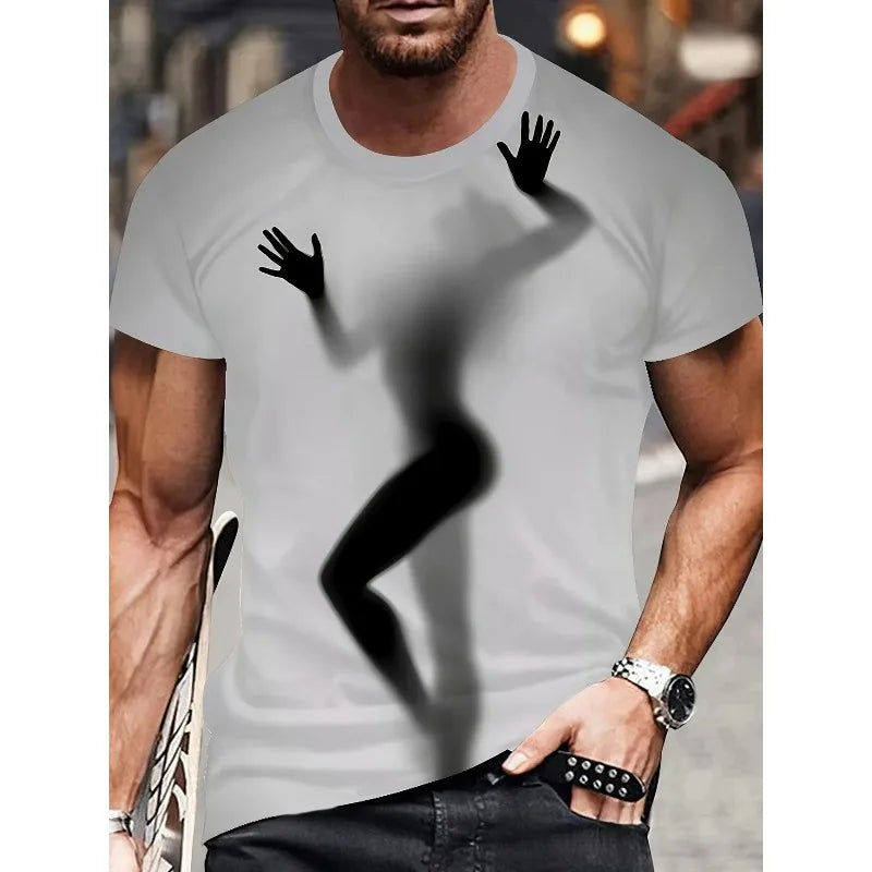 Summer Fun for Men's T-Shirt 3D Graphic Abstract Stylish O-Neck Short