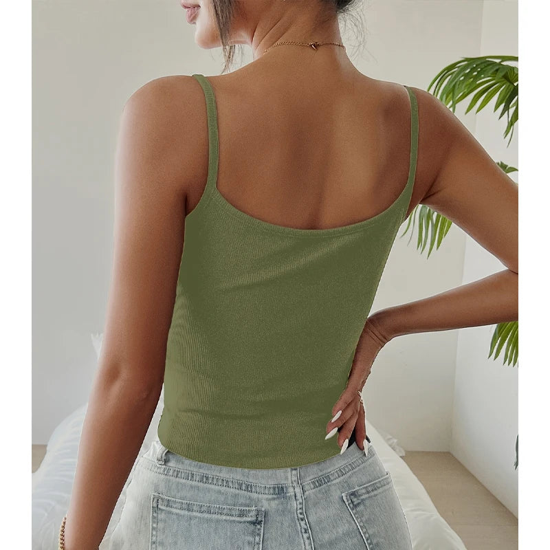 One Piece Summer Tops Women's Vest Cropped Corset Korean Suspenders
