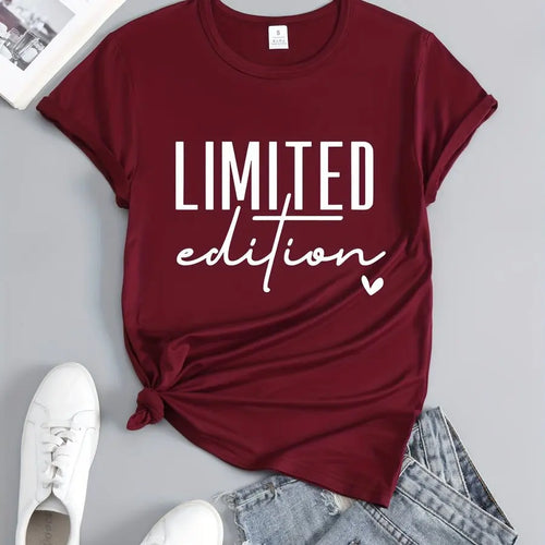 Women's Fashion T-Shirt Casual Limited Edition Graphic Tee Fashionable