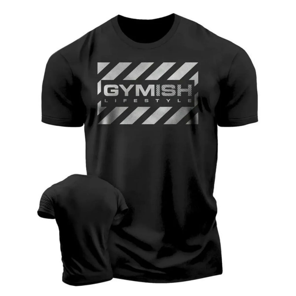 Summer fashion men's muscle training letter print comfortable and