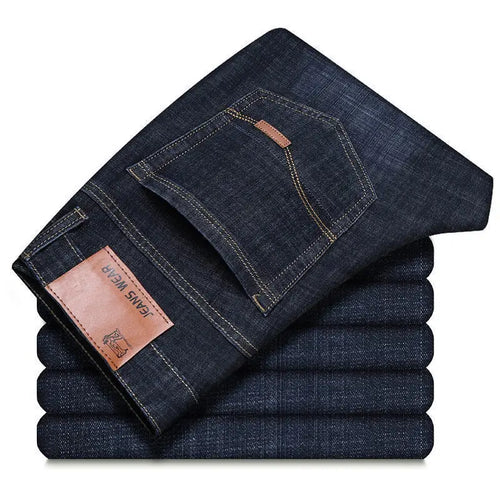 Men  Comfortable Soft Business Fashion Straight Casual Denim Trousers