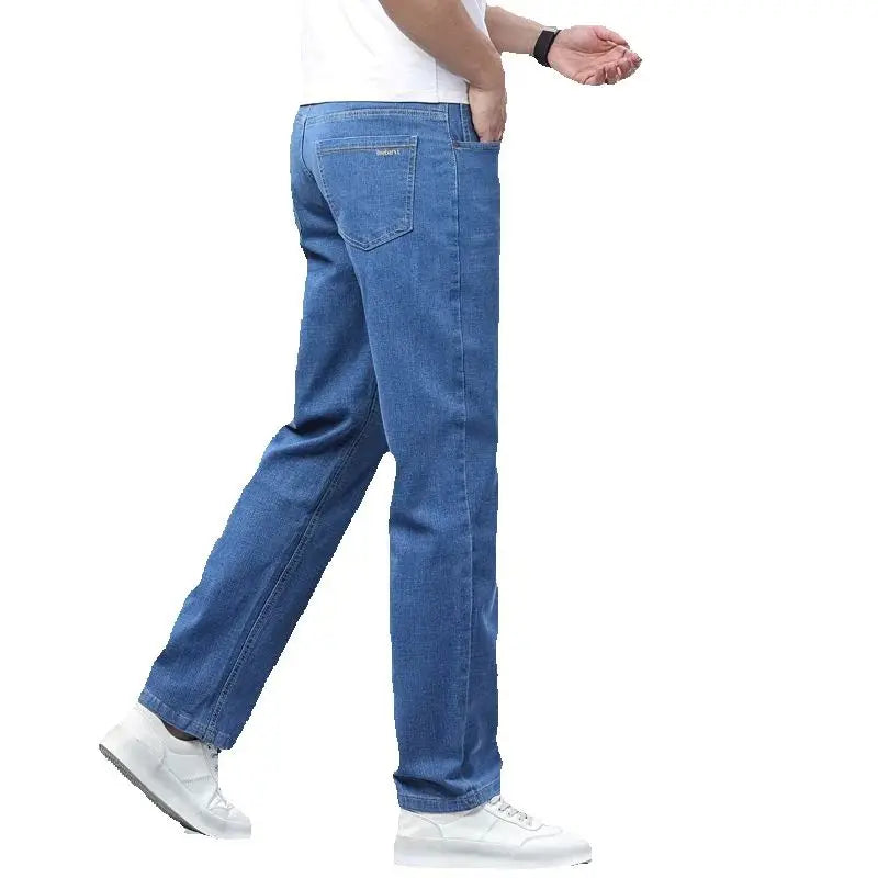 New Men Light Luxury Stretch Slim Fit Pants Comfortable Soft Business