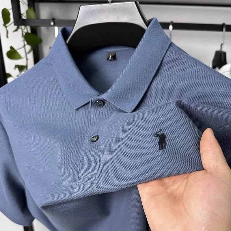 100% pure cotton T-shirt, summer new men's short sleeved business