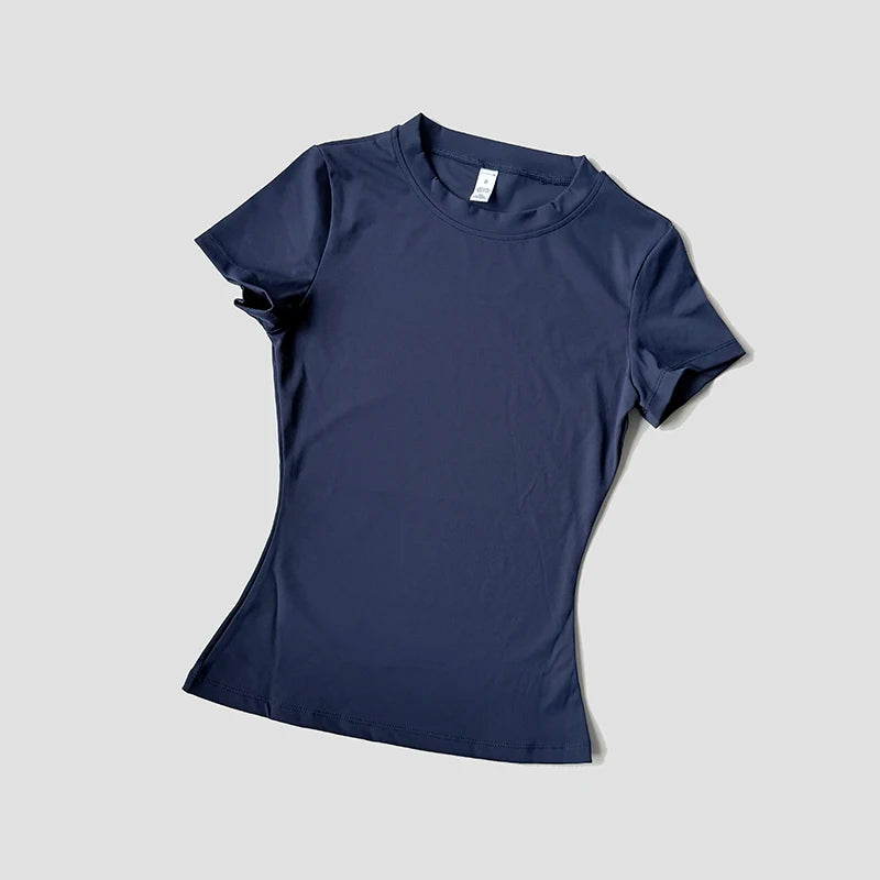 Women Yoga Top Seamless Sport T Shirts Fitness Clothes Short Sleeve