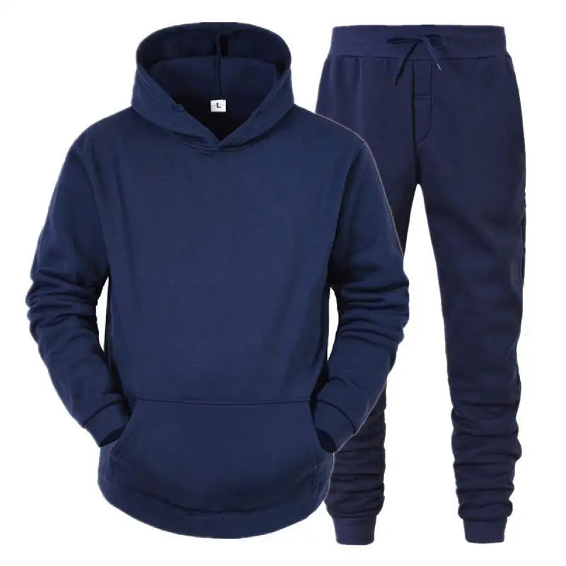 Men Sportswear Sweater Suit Hoodies + Pants Sports Clothing Spring