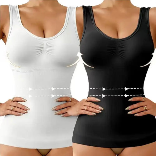 2pcs Women Tummy Control Shapewear Breathable 3-IN-1 With Padded Bra