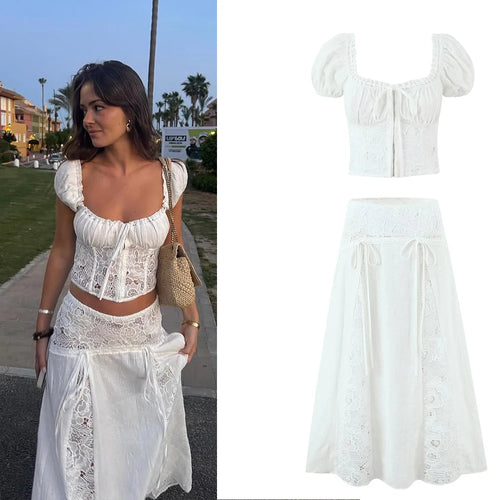 Mingmingxi New in Matching Sets Elegant Off The Shoulder Cropped Top