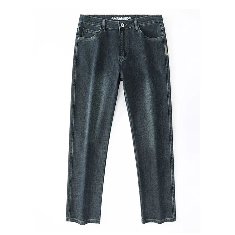 Spring and Autumn Men's Baggy Jeans Casual Straight Stretch Versatile