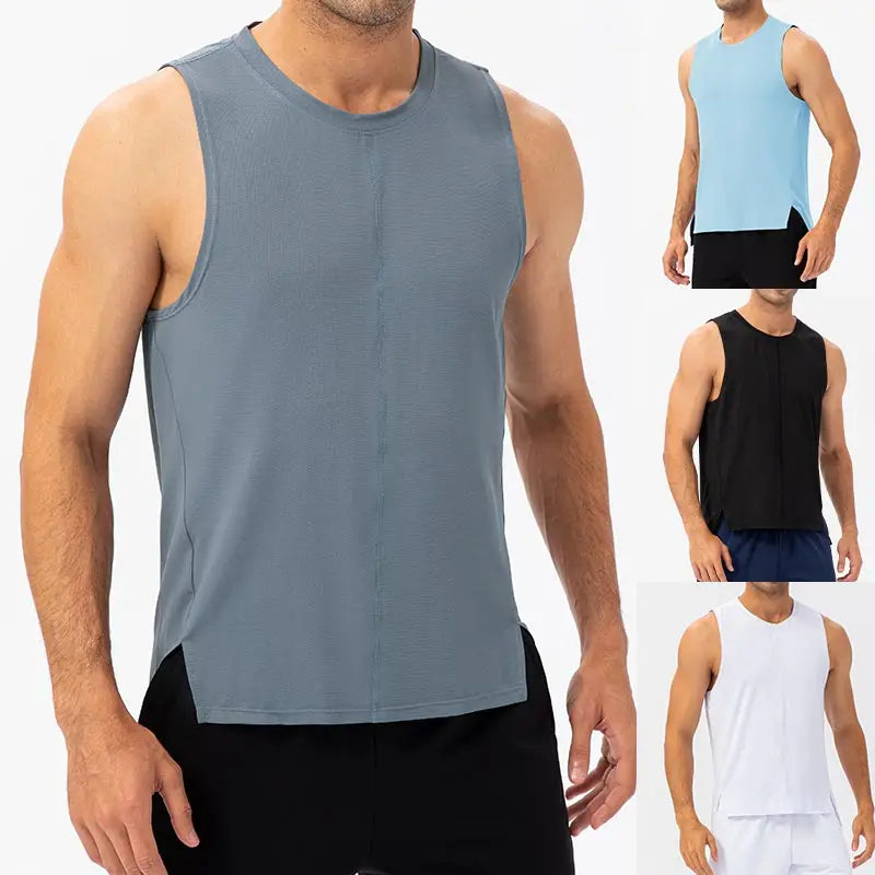 Men's Summer Fitness loose Running Vest Quick Dry Breathable Gym