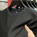 Summer Mesh Ice Silk T-shirt Men's Short Sleeve Round Neck 2023 New