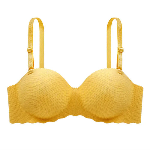 One-piece Seamless Women's Push Up Bra Removable Shoulder Straps