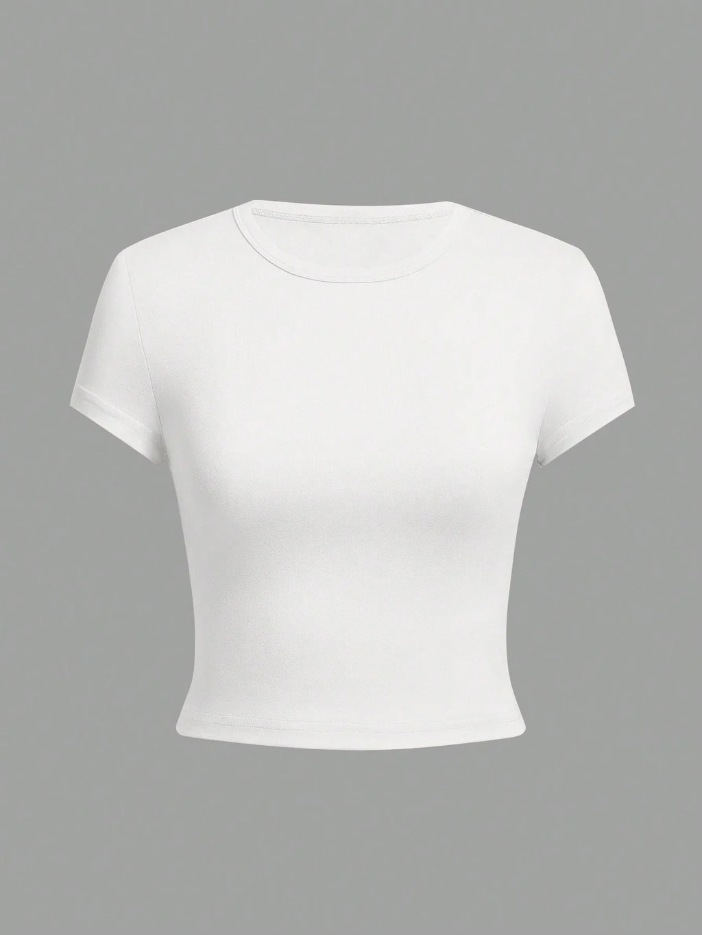 4 Pieces Solid Color Basic Short-Sleeved Tight-Fitting T-Shirt for