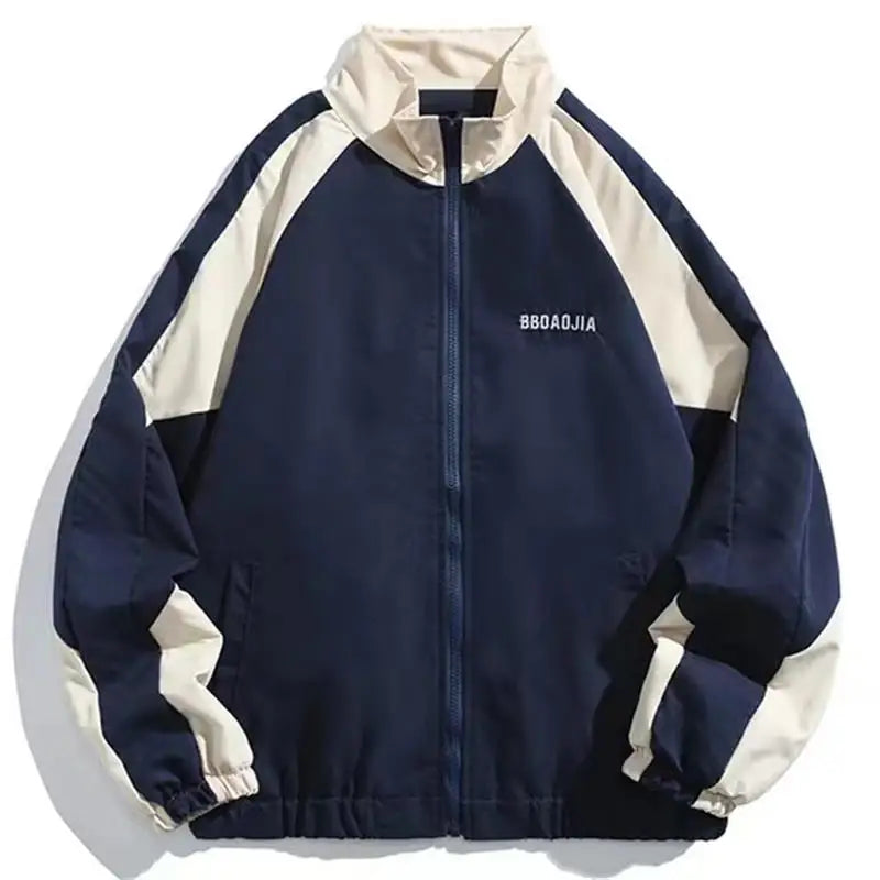 Reflective Striped Jacket Windbreaker Coat 2024 Men Hip Hop Streetwear