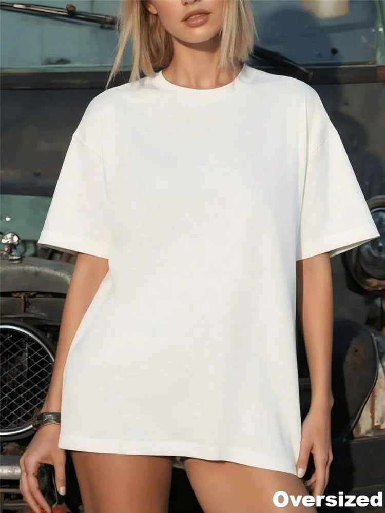 2026 Spring Summer Women's Casual T-shirts High Quality 100% Cotton