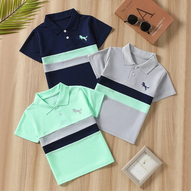 3-piece Set Of New Summer Children's Multi-color Combination POLO Top