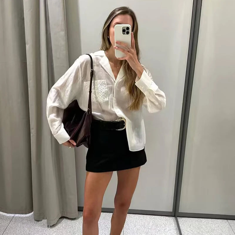 2026 New Women's Spring Shirts Fashion Loose Elegant Office Shirts