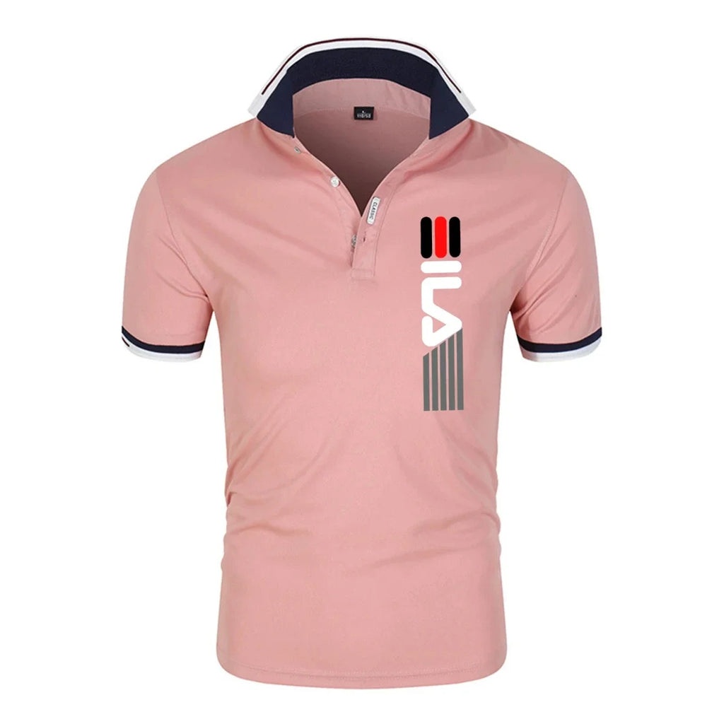 2026 New Men's Polo Shirt printing  Short Sleeve Casual Business
