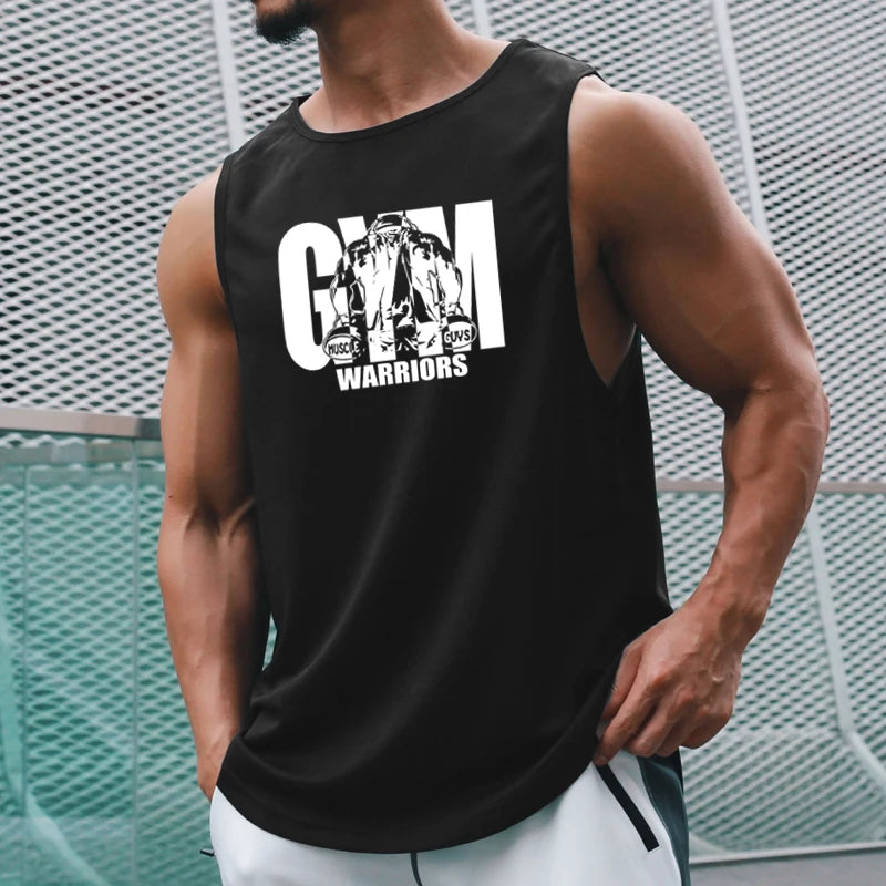 Summer Mesh Quick Dry Gym Fitness Tank Tops Men's Casual Moisture