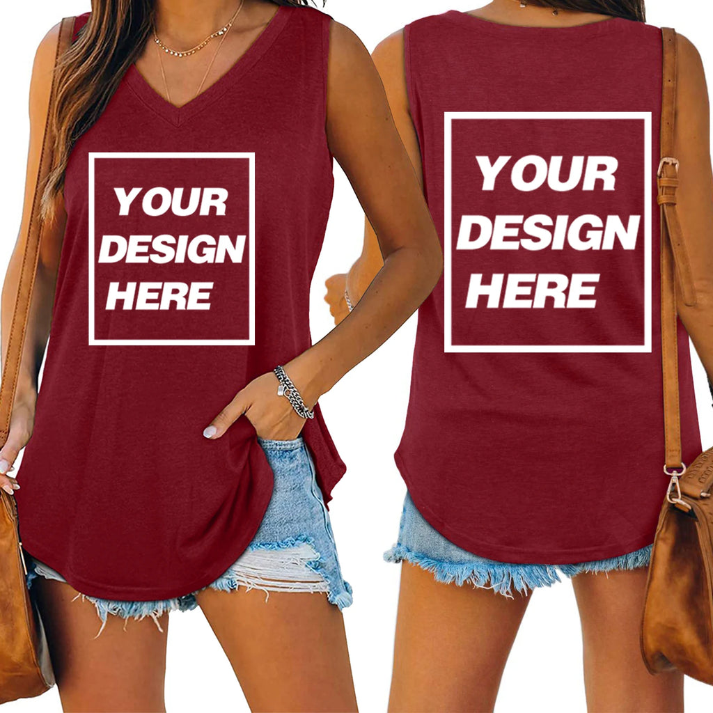 Custom Text Name Personalized Message Your Design Add Your Own Tank