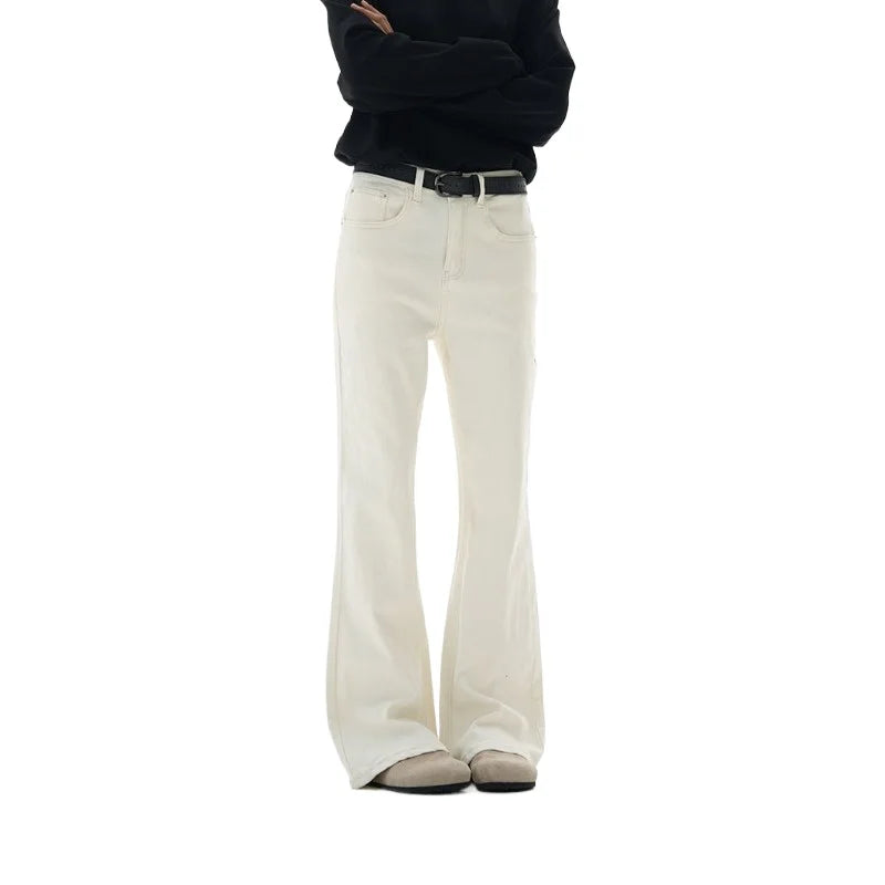 Fashion Men's Vintage Disco Flared Pants Solid Stretch Slim Fit