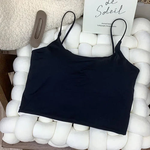 2024 Summer Bra Top Sexy Women Ice Silk Crop Top Seamless Tube Tops