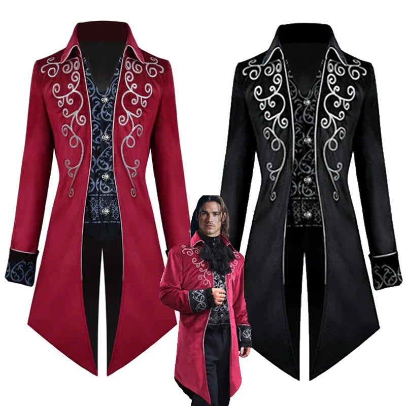 Medieval Tuxedo Steampunk Vintage Victorian Long Sleeve Windbreaker