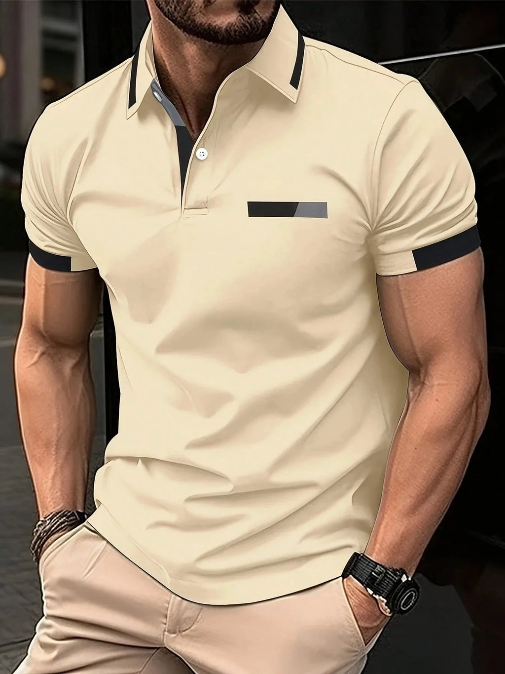 The new men's POLO shirt for summer 2025 features a casual fashionable