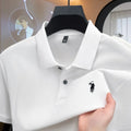 100% pure cotton high-end brand men's short sleeve polo shirt 2026