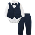 Baby Tuxedo Boys Suit Infant Wedding Gentleman Formal Dress Easter
