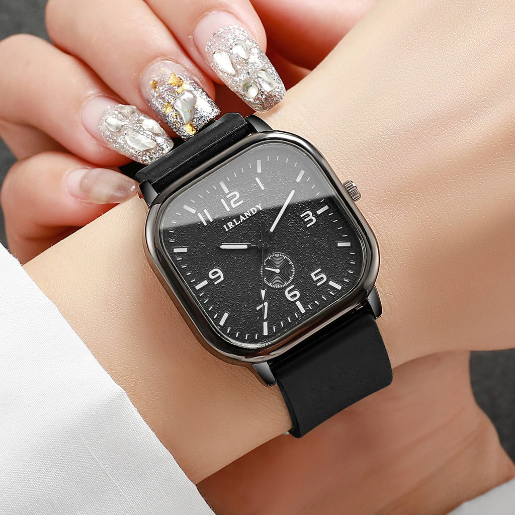 Fashion Square Women's Watch Casual Silicone Strap Quartz Watches