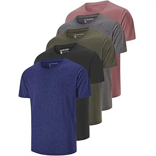 5-Pack European and American men's quick-drying T-shirt summer