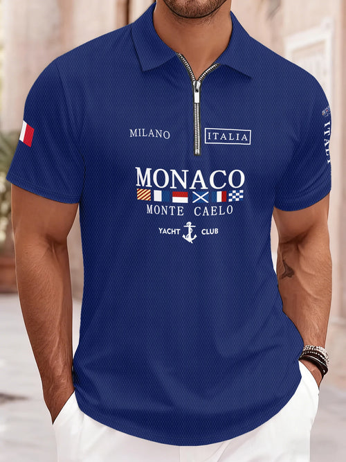 2026 Summer Men's Polo Shirt with Letter Print Breathable Lightweight