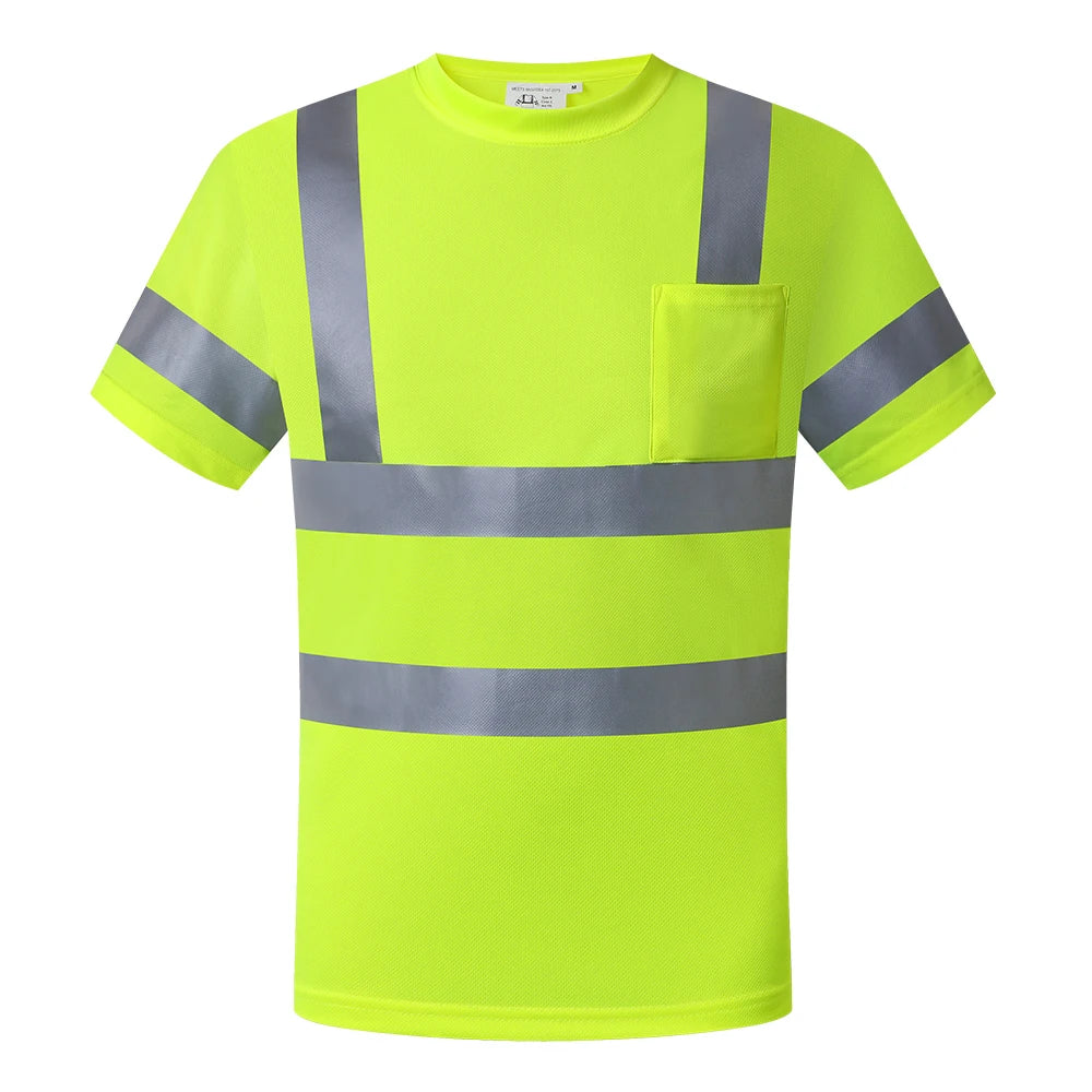 High Visibility Shirts Safety Short Sleeve Size S-7XL Hi Vis