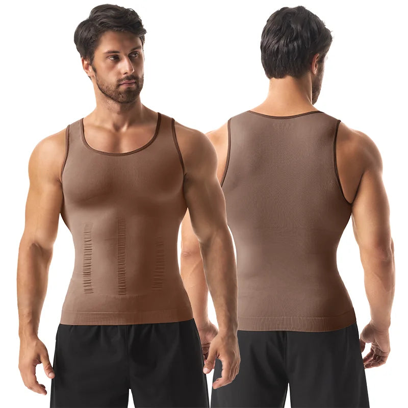 Men's Tight Vest Solid Leisure Sports Fitness High Stretch Running