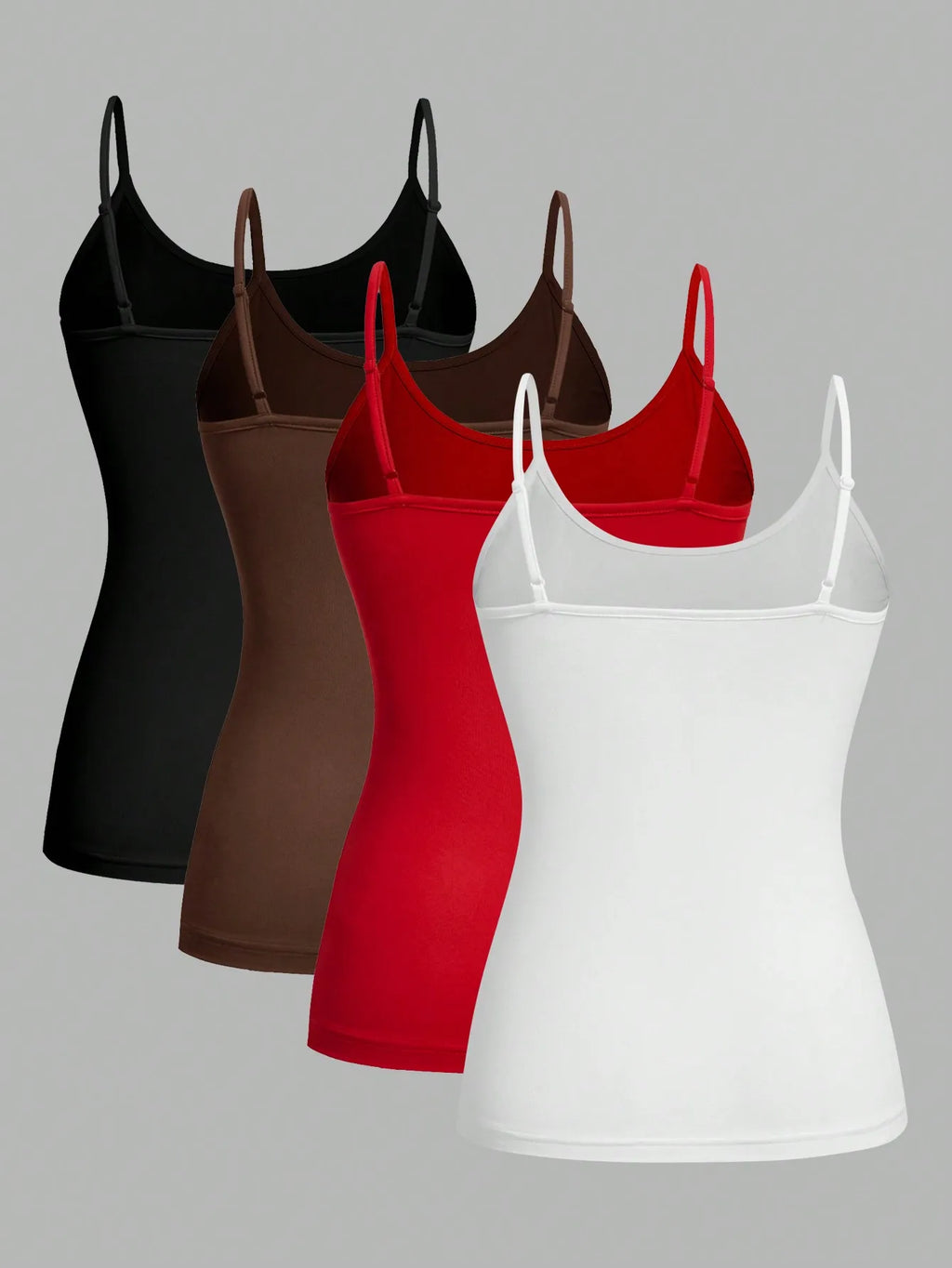 4 pcs Women Solid Color  Camisoles Vest Women Tank Tops Female Summer