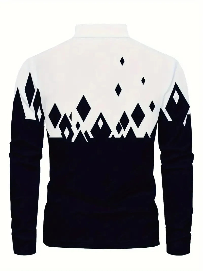 The new men's long-sleeved POLO shirt for Spring and Autumn 2025 is