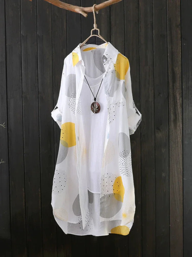 Plus Size Fashion White Shirt New Outerwear Top Women Chic Blouse 2023