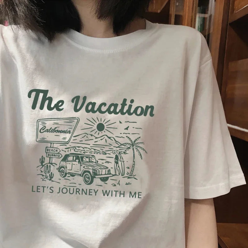 Retro Japanese Short Sleeve Loose T-Shirt Women's Trendy Summer Design