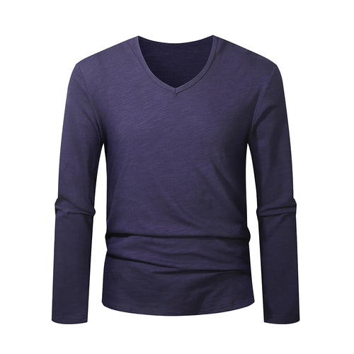 100% Cotton Men T Shirt Long Sleeve High Quality Male Tshirt Casual